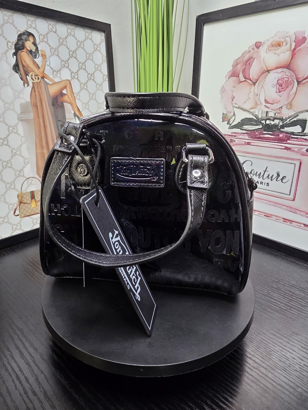 Von Dutch Black Patent Bag - Picture 3 of 6